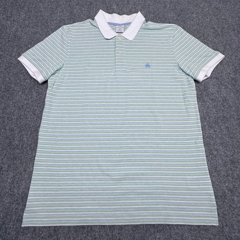 Brooks Brothers 1818 Performance Polo Slim Fit Striped Men Large Cotton